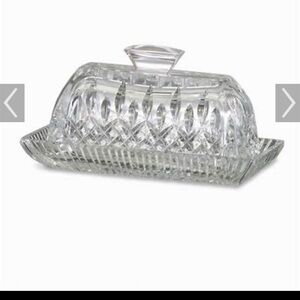 Waterford Lismore Elegant Crystal Butter Dish with cover in small box..